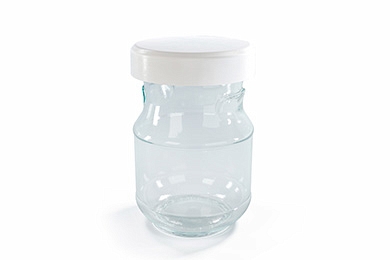 Glass storage jar "Prestige" 0,25L, snow-white